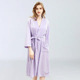 Women's Cotton Blend Terry Knee Length Spa Bath Robe - Robes - INS | Online Fashion Free Shipping Clothing, Dresses, Tops, Shoes - 03/03/2021 - Blue - Color_Blue