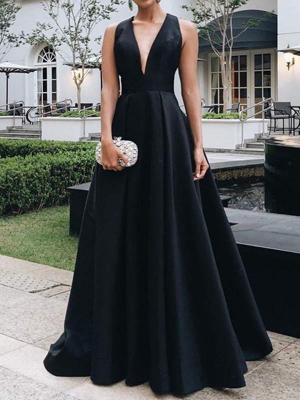 Women's Dresses Deep V-Neck Bare Back Party Dinner Dress - Maxi Dresses - Instastyled | Online Fashion Free Shipping Clothing, Dresses, Tops, Shoes - 24/12/2021 - color-black - color-pink