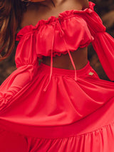 Women's Dresses Long Sleeve Off-Shoulder Crop Top & Skirt Two-Piece Suit - Sets - INS | Online Fashion Free Shipping Clothing, Dresses, Tops, Shoes - 13/09/2021 - 30-40 - Bottom