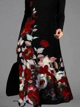 Women's Dresses Temperament Floral Print Long Sleeve Dress - Maxi Dresses - INS | Online Fashion Free Shipping Clothing, Dresses, Tops, Shoes - 16/09/2021 - 20-30 - Category_Maxi Dresses