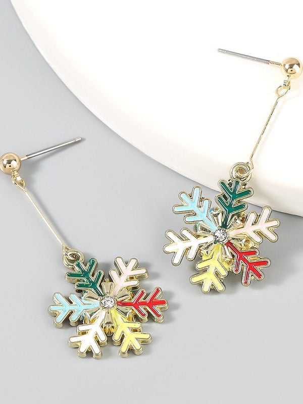 Women's Earrings Fashion Rhinestone Christmas Snowflake Earrings - Earrings - INS | Online Fashion Free Shipping Clothing, Dresses, Tops, Shoes - 16/11/2021 - Accs & Jewelry - color-gold