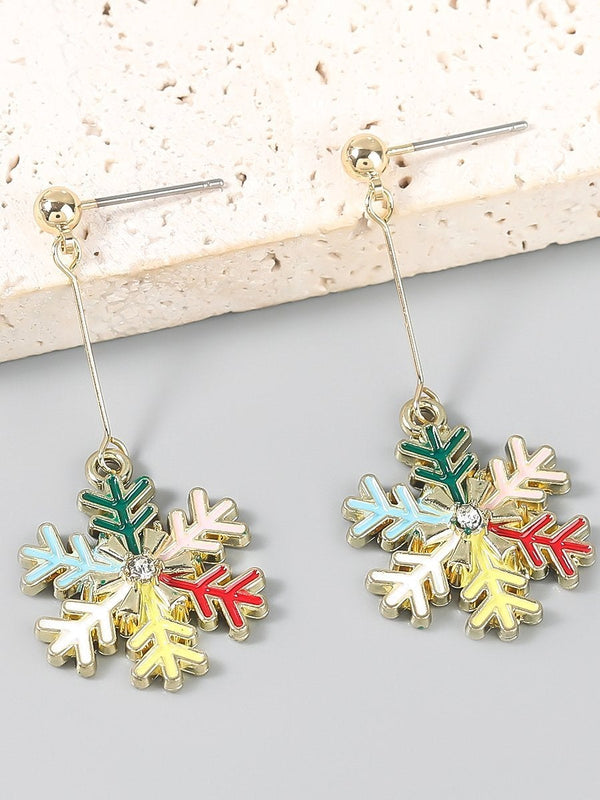 Women's Earrings Fashion Rhinestone Christmas Snowflake Earrings - Earrings - INS | Online Fashion Free Shipping Clothing, Dresses, Tops, Shoes - 16/11/2021 - Accs & Jewelry - color-gold