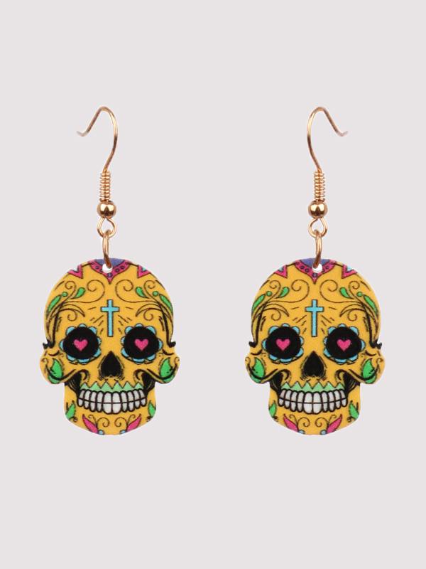 Women's Earrings Halloween Hip Hop Skull Fear Earrings - Earrings - INS | Online Fashion Free Shipping Clothing, Dresses, Tops, Shoes - 07/09/2021 - Accs & Jewelry - color-blue