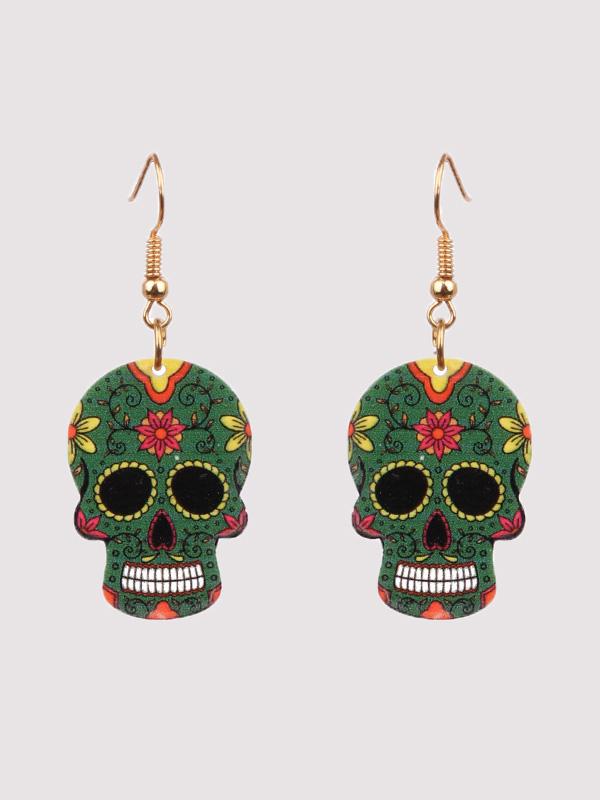 Women's Earrings Halloween Hip Hop Skull Fear Earrings - Earrings - INS | Online Fashion Free Shipping Clothing, Dresses, Tops, Shoes - 07/09/2021 - Accs & Jewelry - color-blue