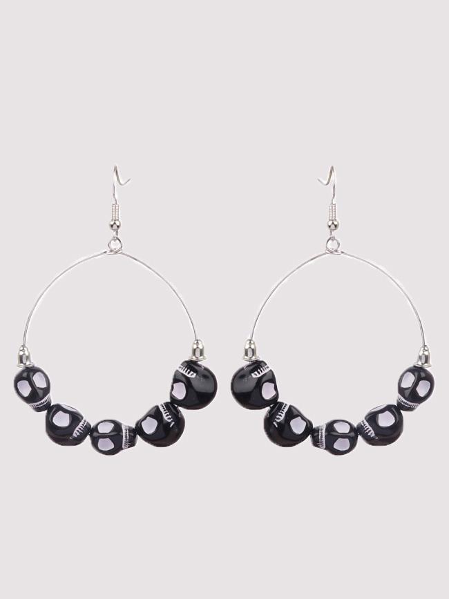 Women's Earrings Halloween Skull Exaggerated Demon Eye Thriller Big Circle Earrings - Earrings - INS | Online Fashion Free Shipping Clothing, Dresses, Tops, Shoes - 07/09/2021 - Accs & Jewelry - color-black