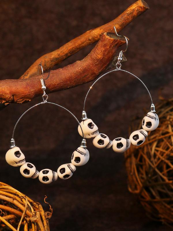 Women's Earrings Halloween Skull Exaggerated Demon Eye Thriller Big Circle Earrings - Earrings - INS | Online Fashion Free Shipping Clothing, Dresses, Tops, Shoes - 07/09/2021 - Accs & Jewelry - color-black