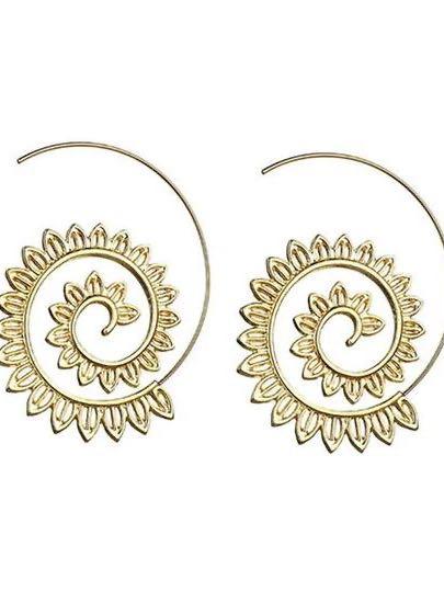 Womens Exaggerated Alloy Round Earrings - Buy 2 Get 10% Extra Discount - INS | Online Fashion Free Shipping Clothing, Dresses, Tops, Shoes - 02/04/2021 - Alloy - Autumn