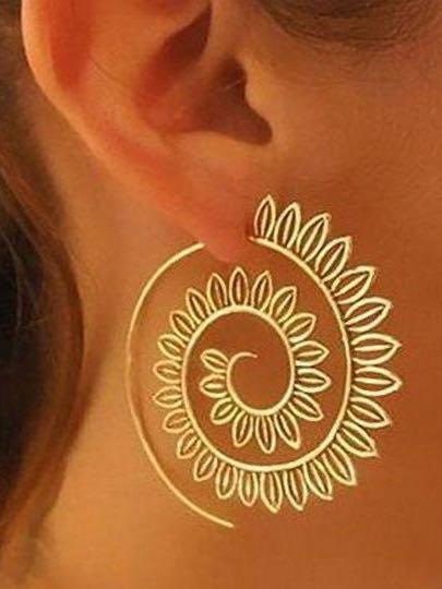 Womens Exaggerated Alloy Round Earrings - Buy 2 Get 10% Extra Discount - INS | Online Fashion Free Shipping Clothing, Dresses, Tops, Shoes - 02/04/2021 - Alloy - Autumn