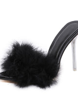 Women's Fabulicious Poise 501f Marabou Slide Shoe - Shoes - INS | Online Fashion Free Shipping Clothing, Dresses, Tops, Shoes - 03/01/2021 - Beige - Black