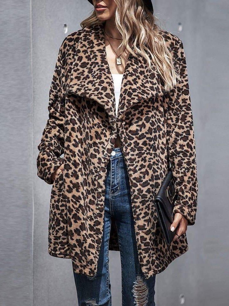 Women's Fake Fur Leopard Print Coats - Coats - INS | Online Fashion Free Shipping Clothing, Dresses, Tops, Shoes - Coats - hide -