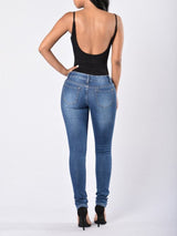 Women's High-Rise Stretch Ragged Jeans - Jeans - INS | Online Fashion Free Shipping Clothing, Dresses, Tops, Shoes - 15/03/2021 - 2XL - Blue