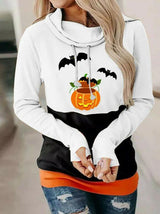 Women's Hoodies Bat Pumpkin High Neck Casual Long Sleeve Hoodie - Hoodies - INS | Online Fashion Free Shipping Clothing, Dresses, Tops, Shoes - 10-20 - 19/08/2021 - Category_Hoodies