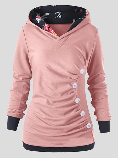 Women's Hoodies Casual Pullover Button Long Sleeve Hoody - Hoodies - INS | Online Fashion Free Shipping Clothing, Dresses, Tops, Shoes - 01/12/2021 - 20-30 - color-army_green