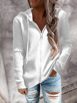 Women's Hoodies Casual Zip Cardigan Long Sleeve Knit Hoodie - Hoodies - INS | Online Fashion Free Shipping Clothing, Dresses, Tops, Shoes - 10/09/2021 - 20-30 - Category_Hoodies