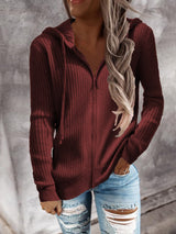 Women's Hoodies Casual Zip Cardigan Long Sleeve Knit Hoodie - Hoodies - INS | Online Fashion Free Shipping Clothing, Dresses, Tops, Shoes - 10/09/2021 - 20-30 - Category_Hoodies