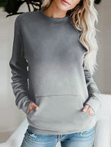 Women's Hoodies Gradient Pocket Long Sleeve Hoodie - Hoodies - INS | Online Fashion Free Shipping Clothing, Dresses, Tops, Shoes - 12/11/2021 - 20-30 - color-gray