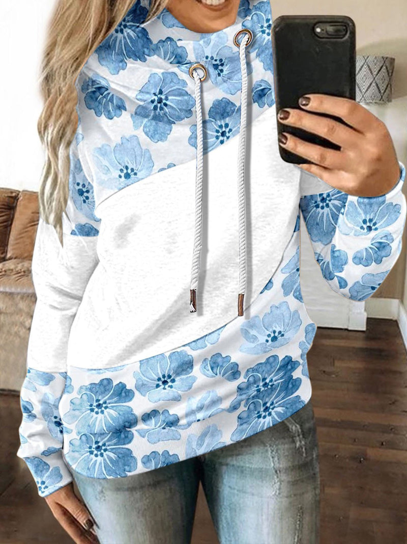 Women's Hoodies Gradient Snowflake Drawstring Long Sleeve Hoody - Hoodies - INS | Online Fashion Free Shipping Clothing, Dresses, Tops, Shoes - 05/11/2021 - 20-30 - color-blue