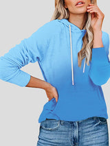 Women's Hoodies Gradient Tie-Dye Pocket Long Sleeve Hoody - Hoodies - INS | Online Fashion Free Shipping Clothing, Dresses, Tops, Shoes - 11/10/2021 - 20-30 - color-blue