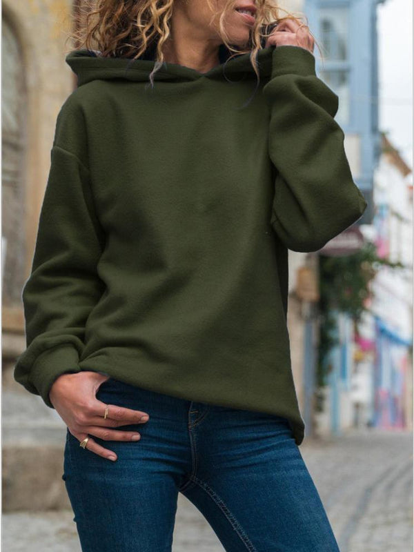 Women's Hoodies Pullover Solid Long Sleeve Hoodie - Hoodies - INS | Online Fashion Free Shipping Clothing, Dresses, Tops, Shoes - 10-20 - 17/11/2021 - color-army_green