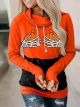 Women's Hoodies Skeleton Hand Pumpkin High Neck Long Sleeve Hoodies - Hoodies - INS | Online Fashion Free Shipping Clothing, Dresses, Tops, Shoes - 10-20 - 20/08/2021 - Category_Hoodies