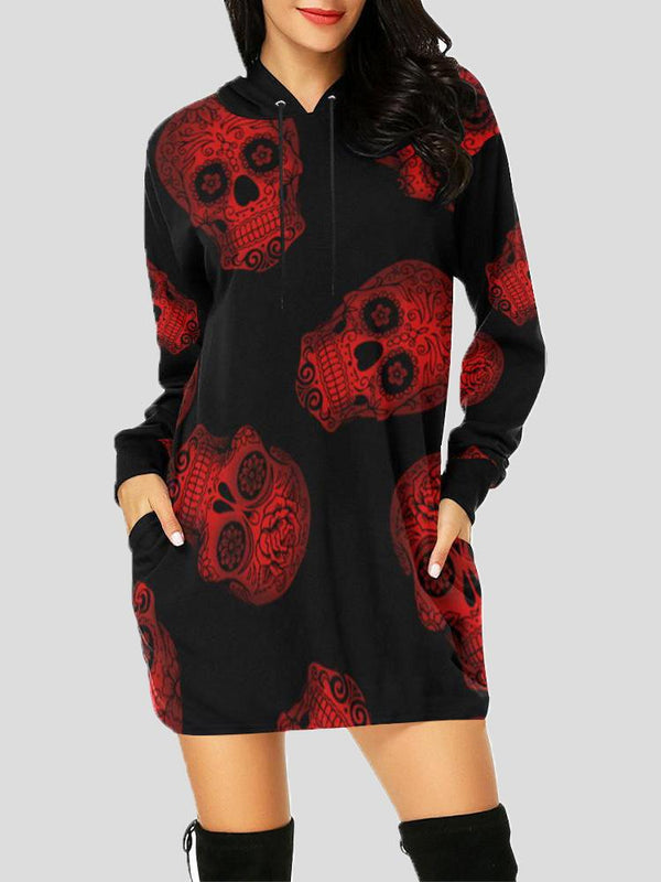 Women's Hoodies Small Skull Pocket Drawstring Long Sleeve Hooded - Hoodies - INS | Online Fashion Free Shipping Clothing, Dresses, Tops, Shoes - 20-30 - 24/08/2021 - Category_Hoodies