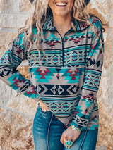 Women's Hoodies Stand Collar Zip Pattern Long Sleeve Hoodie - Hoodies - INS | Online Fashion Free Shipping Clothing, Dresses, Tops, Shoes - 20-30 - 22/10/2021 - color-multi