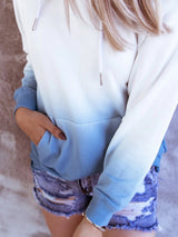 Women's Hoodies Tie Dye Printed Pocket Hooded Long Sleeve Hoodie - Hoodies - INS | Online Fashion Free Shipping Clothing, Dresses, Tops, Shoes - 11/11/2021 - 20-30 - color-blue