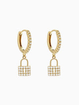 Women's hoop lock earrings - INS | Online Fashion Free Shipping Clothing, Dresses, Tops, Shoes