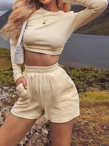 Women's Hot Selling Fashion Sports Two-piece Suit - Two-piece Outfits - INS | Online Fashion Free Shipping Clothing, Dresses, Tops, Shoes - 17/05/2021 - Color_Khaki - Color_Pink