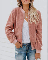 Women's Jackets Fashion Plush Zipper Long Sleeve Jacket - Coats & Jackets - INS | Online Fashion Free Shipping Clothing, Dresses, Tops, Shoes - 08/11/2021 - 30-40 - Coats & Jackets