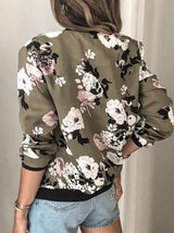 Women's Jackets Fashion Printed Zip Long Sleeve Jacket - Coats & Jackets - INS | Online Fashion Free Shipping Clothing, Dresses, Tops, Shoes - 10-20 - 27/10/2021 - Coats & Jackets