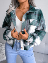 Women's Jackets Plaid Lantern Long Sleeve Woolen Jacket - Coats & Jackets - INS | Online Fashion Free Shipping Clothing, Dresses, Tops, Shoes - 03/11/2021 - 30-40 - Coats & Jackets