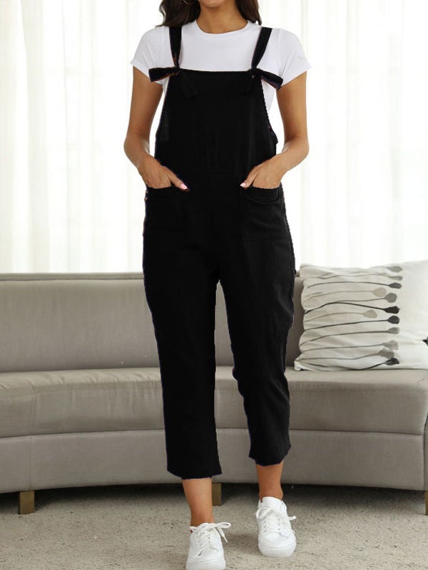 Women's Jumpsuits Casual Belted Pocket Suspenders Jumpsuit - Jumpsuits & Rompers - Instastyled | Online Fashion Free Shipping Clothing, Dresses, Tops, Shoes - 20-30 - 23/12/2021 - Bottoms