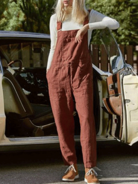 Women's Jumpsuits Casual Pocket Belted Adjustable Jumpsuit - Jumpsuits & Rompers - Instastyled | Online Fashion Free Shipping Clothing, Dresses, Tops, Shoes - 20/12/2021 - 30-40 - Bottoms