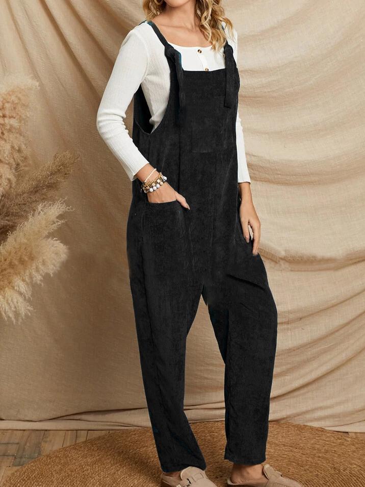 Women's Jumpsuits Casual Solid Corduroy Pocket Suspenders Jumpsuit - Jumpsuits & Rompers - INS | Online Fashion Free Shipping Clothing, Dresses, Tops, Shoes - 20-30 - 26/10/2021 - Bottoms