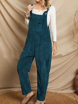 Women's Jumpsuits Casual Solid Corduroy Pocket Suspenders Jumpsuit - Jumpsuits & Rompers - INS | Online Fashion Free Shipping Clothing, Dresses, Tops, Shoes - 20-30 - 26/10/2021 - Bottoms