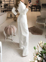 Women's Jumpsuits Solid Long Sleeve Slim Fit Jumpsuit - Jumpsuits & Rompers - INS | Online Fashion Free Shipping Clothing, Dresses, Tops, Shoes - 21/08/2021 - 40-50 - Bottom