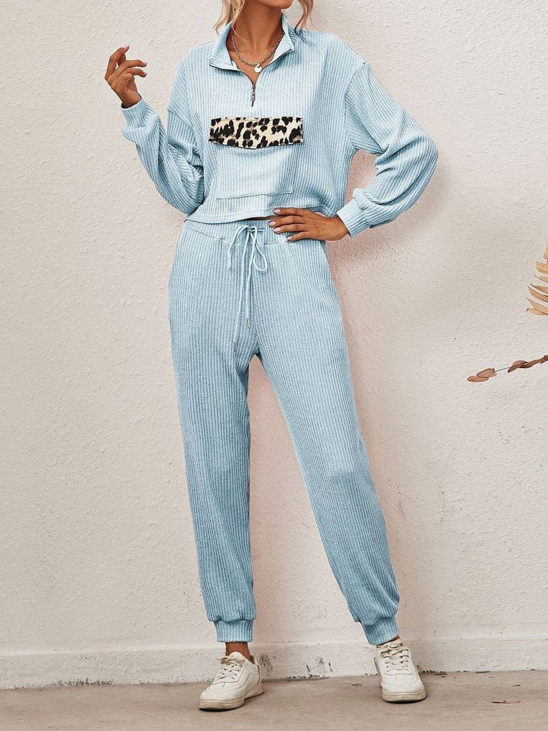 Women's Long Sleeved Home Casual Suit - Loungewear - INS | Online Fashion Free Shipping Clothing, Dresses, Tops, Shoes - Casual - Color_Black - Color_Blue
