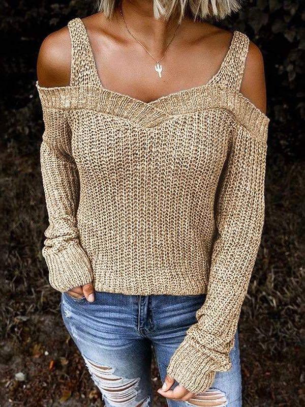 Women's Loose Knitted Sweater - INS | Online Fashion Free Shipping Clothing, Dresses, Tops, Shoes