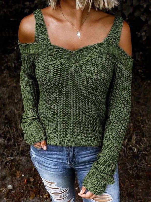 Women's Loose Knitted Sweater - INS | Online Fashion Free Shipping Clothing, Dresses, Tops, Shoes