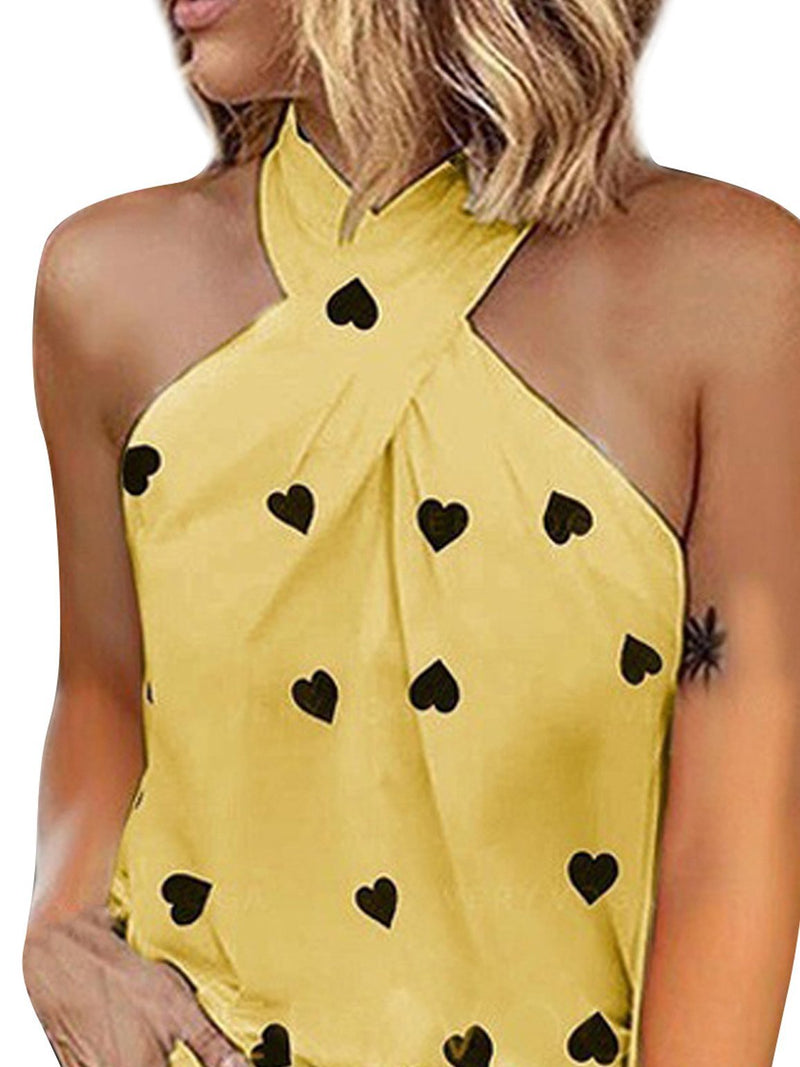 Women's Love Print Sleeveless Summer Tops - Tank Tops - INS | Online Fashion Free Shipping Clothing, Dresses, Tops, Shoes - 19/05/2021 - Color_Pink - Color_White