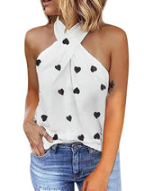 Women's Love Print Sleeveless Summer Tops - Tank Tops - INS | Online Fashion Free Shipping Clothing, Dresses, Tops, Shoes - 19/05/2021 - Color_Pink - Color_White