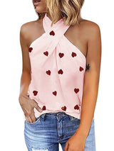 Women's Love Print Sleeveless Summer Tops - Tank Tops - INS | Online Fashion Free Shipping Clothing, Dresses, Tops, Shoes - 19/05/2021 - Color_Pink - Color_White