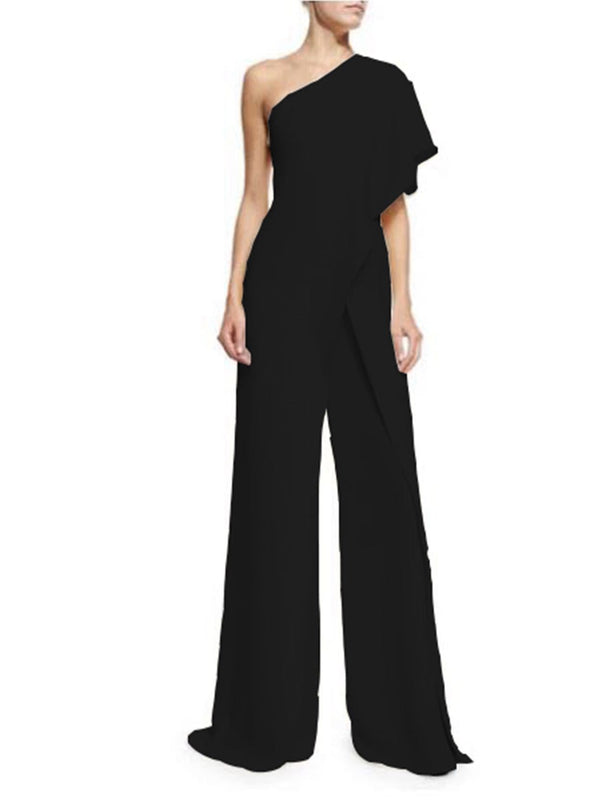 Women's One Shoulder Jumpsuit - Jumpsuits & Rompers - INS | Online Fashion Free Shipping Clothing, Dresses, Tops, Shoes - 02/27/2021 - Black - Blue