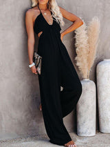 Women's Open Back Lace-up Jumpsuit - Jumpsuits & Rompers - INS | Online Fashion Free Shipping Clothing, Dresses, Tops, Shoes - 01/07/2021 - 30-40 - Bottoms