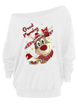 Women's Oversize Christmas Print Sweatshirt - INS | Online Fashion Free Shipping Clothing, Dresses, Tops, Shoes