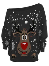 Women's Oversize Christmas Print Sweatshirt - INS | Online Fashion Free Shipping Clothing, Dresses, Tops, Shoes