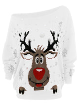 Women's Oversize Christmas Print Sweatshirt - INS | Online Fashion Free Shipping Clothing, Dresses, Tops, Shoes