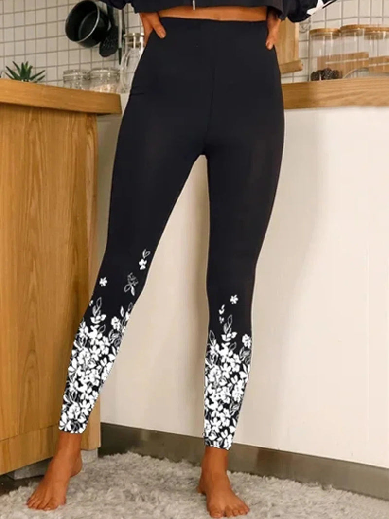 Women's Pants Casual Floral Print Slim-Fit Pant - Pants - INS | Online Fashion Free Shipping Clothing, Dresses, Tops, Shoes - 20-30 - 22/11/2021 - Bottoms
