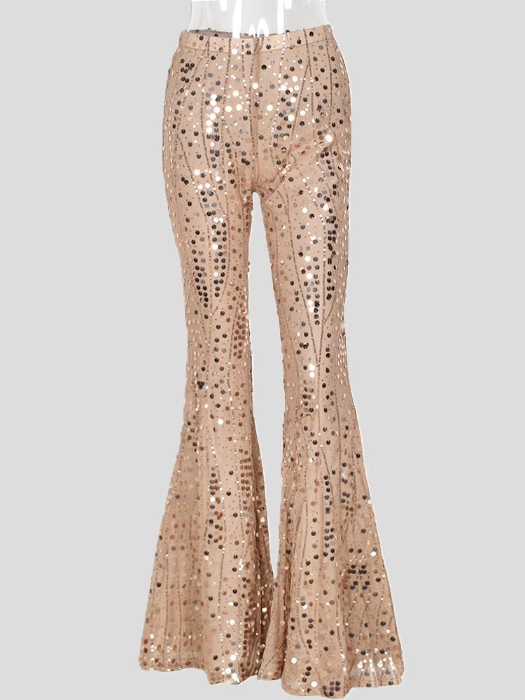 Women's Pants Fashion Sequined Slim-Fit Flared Pants - Pants - INS | Online Fashion Free Shipping Clothing, Dresses, Tops, Shoes - 19/11/2021 - 40-50 - Bottoms